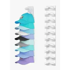 GENERICO - COLGADOR ORGANIZADOR DE GORRO PERCHERO PARA 10 GORROS  BLANCO
