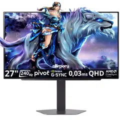 LG - MONITOR LG UltraGear GX7 27GX704A-B 27 OLED, QHD, 0.03ms, G-Sync, FreeSync Premiun, pivot