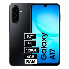 SAMSUNG - A17 128GB, 4GB de RAM, con IA, cámara de 50 MP, Negro