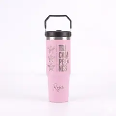 LITTLE BRU ACCESORIOS EXCLUSIVOS - Tomatodo Térmico Flip Universitario Personalizado 900Ml Rosa