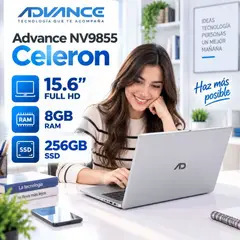 ADVANCE - Laptop Advance NV9855 Intel Celeron N4020 8GB RAM 256GB SSD 15.6 FHD IPS W10.