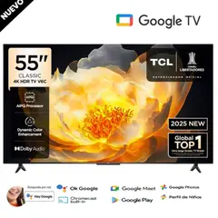 TCL - Televisor TCL 55 UHD 4K Smart + GOOGLE TV 55V6C