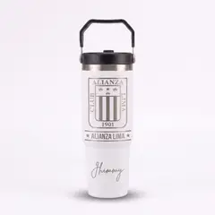 LITTLE BRU ACCESORIOS EXCLUSIVOS - Termo Tomatodo Flip Alianza Lima Personalizado 900Ml Blanco