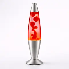 GENERICO - Lámpara de Lava LED Roja Retro Vintage - Decorativa para Dormitorios y Salas, Luz Ambiental 35 cm