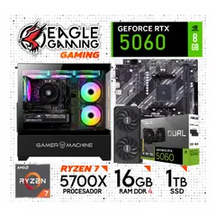 NVIDIA - PC Gamer AMD Ryzen 7 5700X + RAM 16GB DDR4 + SSD 1TB + NVIDIA GeForce RTX 5060 8GB.