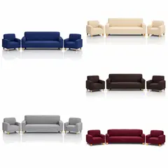 SALA FABULOSA - FUNDA DE MUEBLE TERCIOPELO COBERTOR DE SILLONES 3-1-1 - BORGOÑA