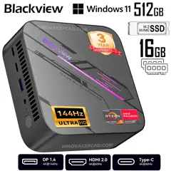 BLACKVIEW - Computadora MP100 PRO Ryzen 5-7430U 16GB 512GB SSD WINDOWS 11 PRO