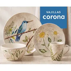CORONA - CORONA JUEGO DE VAJILLAS LOVELY 16 PIEZAS