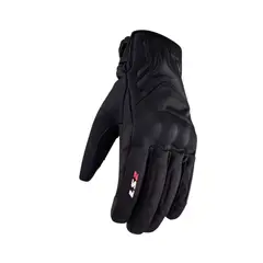 LS2 - Guantes para Motociclista LS2 Jet II Negro con Proteccion en Nudillos Ajuste de Velcro Talla L