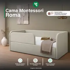MUEBLES MACRUMO - Cama Montessori Roma 1 plz - Beige Claro
