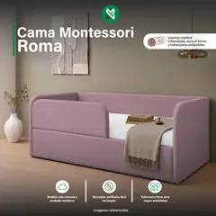 MUEBLES MACRUMO - Cama Montessori Roma 1 plz - Rosado