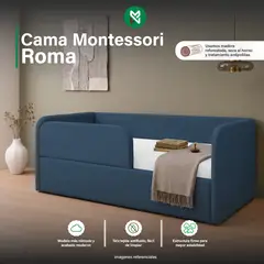 MUEBLES MACRUMO - Cama Montessori Roma - 1 plz - Azul