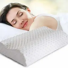 GENERICO - Almohada Cervical Ortopédica Memory Foam Látex  Cojín Ergonómico para Cuello y Descanso
