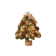 VATYERTY - Mini Árbol de Navidad Decorado con Luces