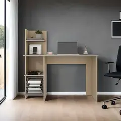 TUHOME - Escritorio Con Biblioteca Office 110,6x110,0x43,5 Cm