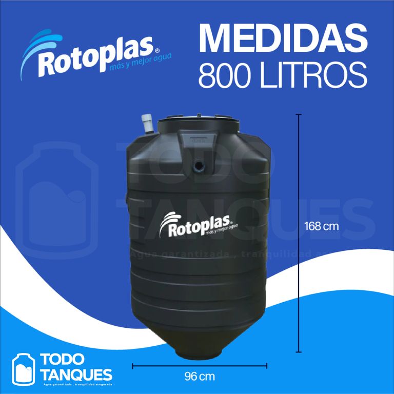 Biodigestor Autolimpiable Rotoplas 800L
