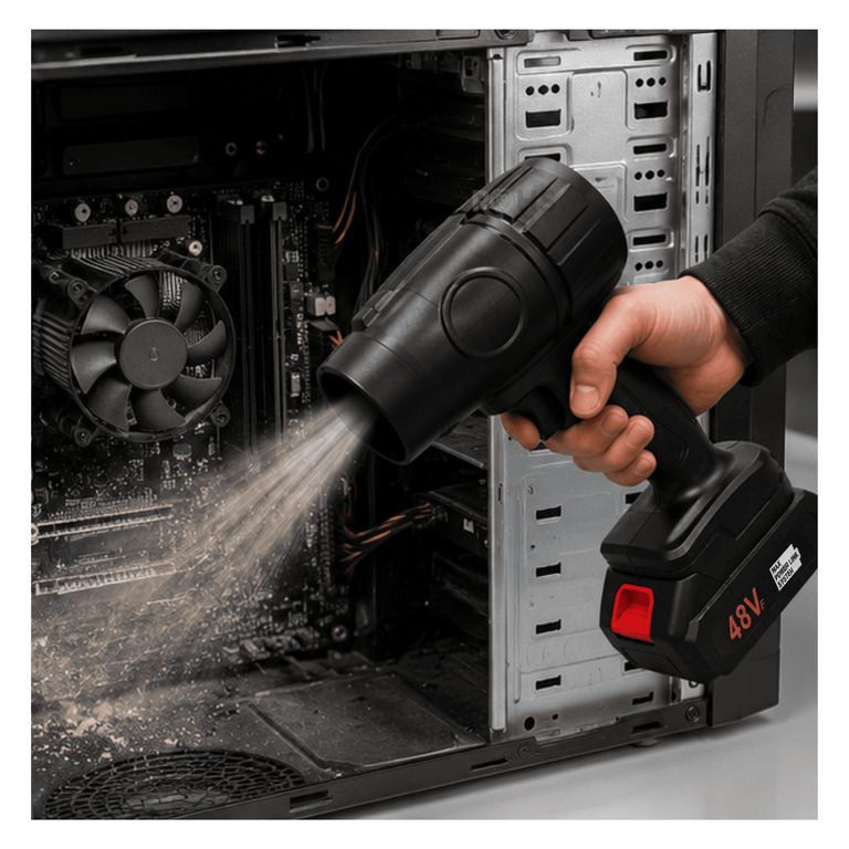 Soplador De Aire 48V Con Batería Recargable Y Cargador