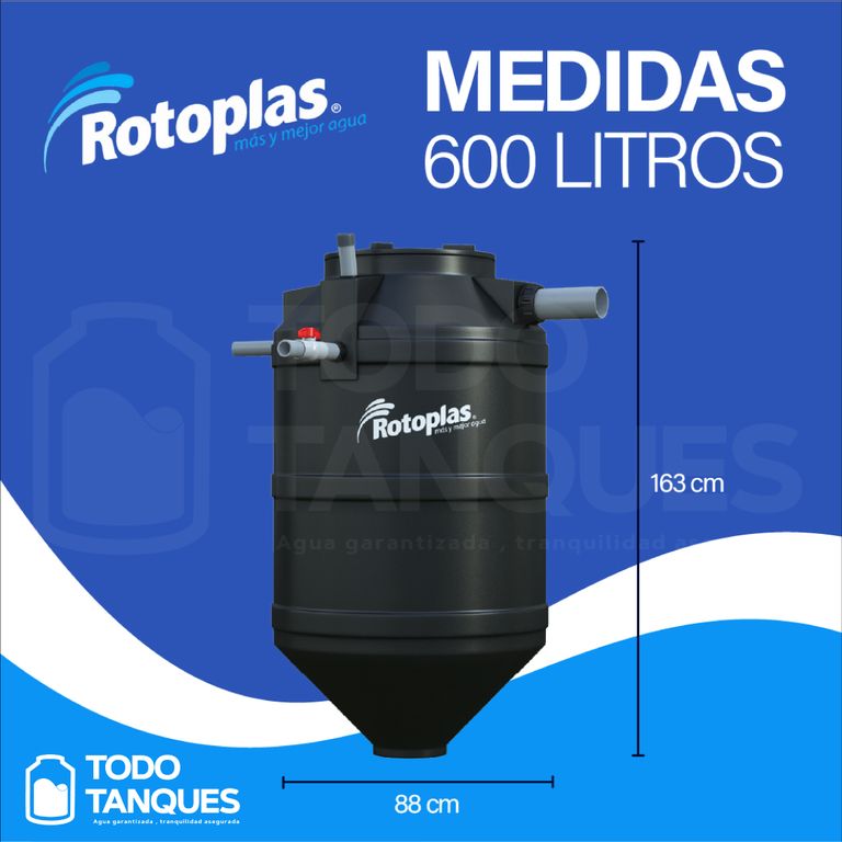 Biodigestor Autolimpiable Rotoplas 600L