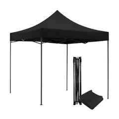 GENERICO - Toldo Carpa Plegable Moderno 3x3m Resistente Protección para Eventos Ferias Negro