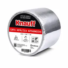 KNAUF - Cinta Asfáltica Autoadhesiva Knauff 10cm x 10metros Impermeabilizante Selladora Aluminio