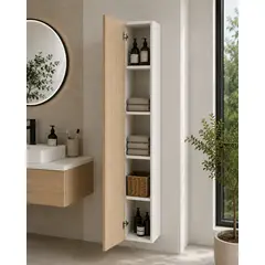 GENERICO - Organizador de Baño Duna y Blanco - Melamina - Nórdico Moderno