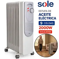 Sole - Estufa de Aceite Sole Eléctrica 9 celdas 2000W SOLE2000