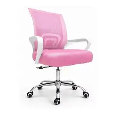 GENERICO - SILLA DE OFICINA  ERGONOMICA ROSA MODELO ATLANTIS