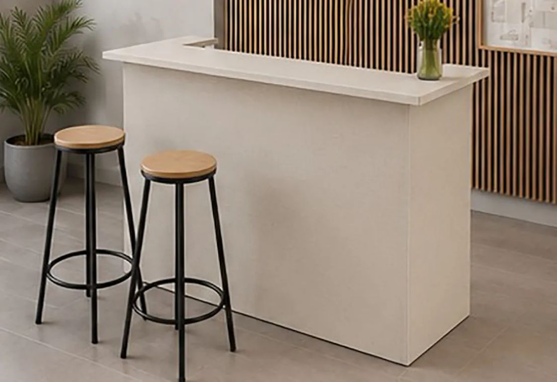 Mueble Barra Alta - Bar Melamina Lino