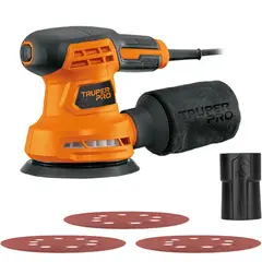 Truper - Lijadora Roto Orbital Profesional 5" 260W con Adaptador para Aspiradora TRUPER PRO 103657
