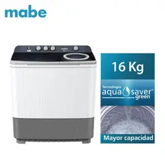 Mabe - Lavadora semiautomática de 16 kg blanca mabe - LMD6124PBBB0