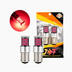 JET - Foco LED 1157 Luz De Freno Rojo Fijo 45LED 12V