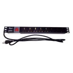 AMERICAN NET - PDU Supresor De Picos 8 Tomas - Rack Metal- cordon 2.9 Metros