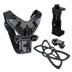 GENERICO - Soporte de Camara Gopro y Celular Para Casco De Moto