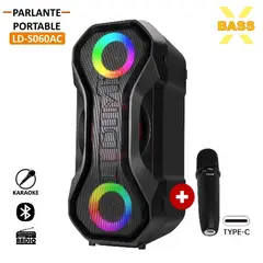LIDIMI - Parlante portátil Bluetooth LIDIMI LD-S060AC Karaoke X-BASS