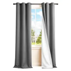 GENERICO - CORTINA BLACKOUT 2 PAÑOS TEXTURA 140x225 - Gris