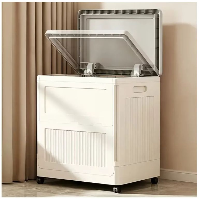 Caja Baúl Organizador Multiusos con Ruedas Almacenamiento para Hogar, Oficina y Dormitorio
