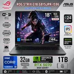 ASUS - Laptop Gamer ASUS ROG STRIX G18 18" WUXGA 144Hz  Core i9-14900HX RTX 5070 32GB RAM 1TB - G815JPR-IS96