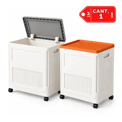 INSPIRA MARKET - Caja Baúl Organizador  Multiusos con Ruedas Almacenamiento para Hogar, Oficina y Dormitorio