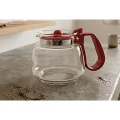 GENERICO - Jarra de repuesto 4 tazas para cafetera color rojo y filtro generico