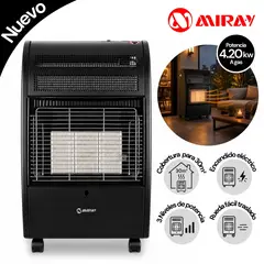MIRAY - Estufa a Gas Miray EGM-72 4.20KW Negro 30m2