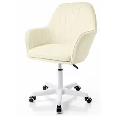 BUCKINGHAM - Silla Giratoria de Escritorio Oficina Buckingham Soft Crema