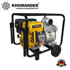 KHOMANDER - MOTOBOMBA AUTOCEBANTE TIPO DRAGA 4" x 4" A GASOLINA 15 HP - KHOMANDER