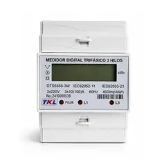 TKL - MEDIDOR DIGITAL  TRIFASICO 3 HILOS TKL PARA RIEL DIN