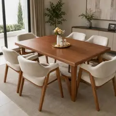 TU MESITA - Juego De Comedor  Con 6 Butacas TU MESITA Elara Aesthetic En Madera