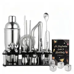 TIGERBEE - Set de Bar 25 Piezas Coctelera Profesional Acero Inoxidable