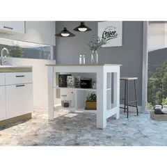 TUHOME - Isla De Cocina Cala Blanco Y Duna 90,0x103,0x70,0 Cm
