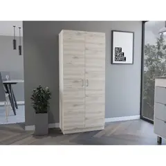 TUHOME - Alacena De Cocina 2 Puertas Varese Ceniza Y Blanco 160,7x70,0x35,3 Cm