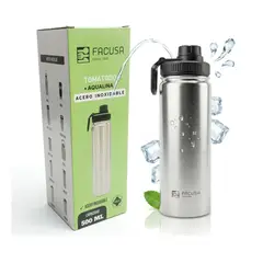 FACUSA - Tomatodo Facusa De 500 ml AQUALINA de 0.5L de  Resistente 2 Capas De Acero Color