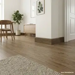 PAZART MUEBLES - ZOCALO POLIESTIRENO CURVO COLOR MOCA DE 7CM 2.4M