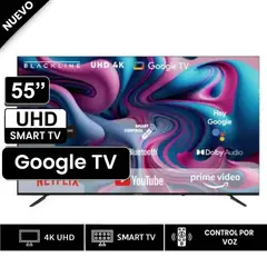 BLACKLINE - Televisor 55 Blackline QLED 4K T6210 Google tv